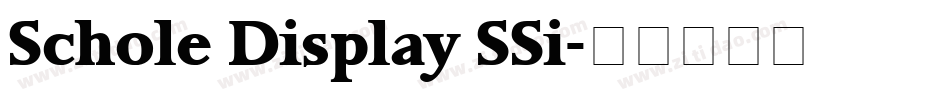 Schole Display SSi字体转换